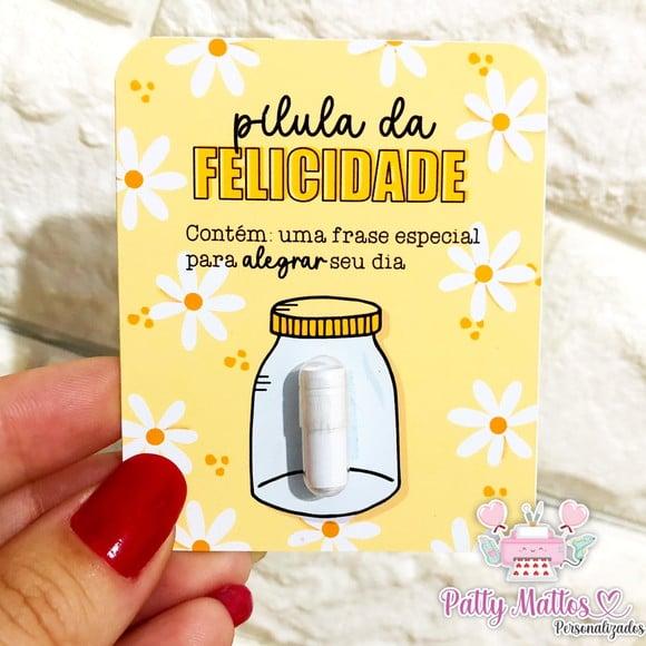 Lembrancinha Setembro Amarelo Card Cápsula com Mensagem