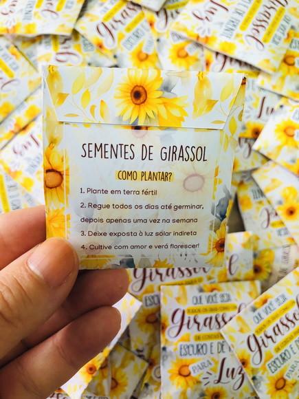 Lembrancinha Setembro Amarelo-envelope com Semente Girassol