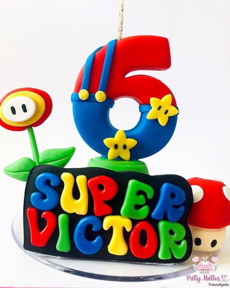 Topo de Bolo Super Mario