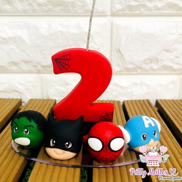 Vela Super Heróis Biscuit