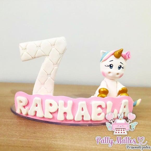 Topo de Bolo Unicornio