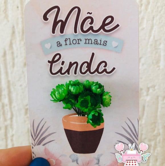 Lembrancinha Dia das Mães - Card Vasinho com Florzinha