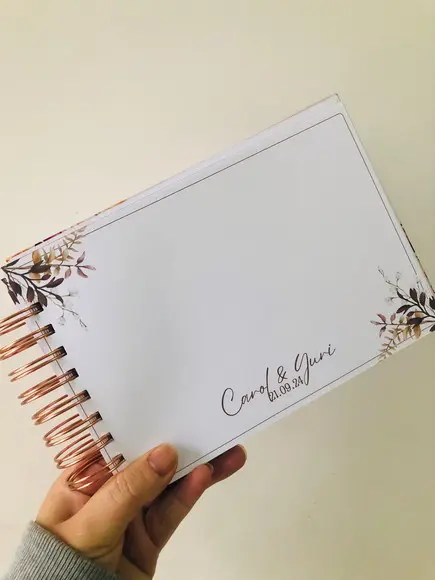 Caderno Mensagens/assinatura Casamento