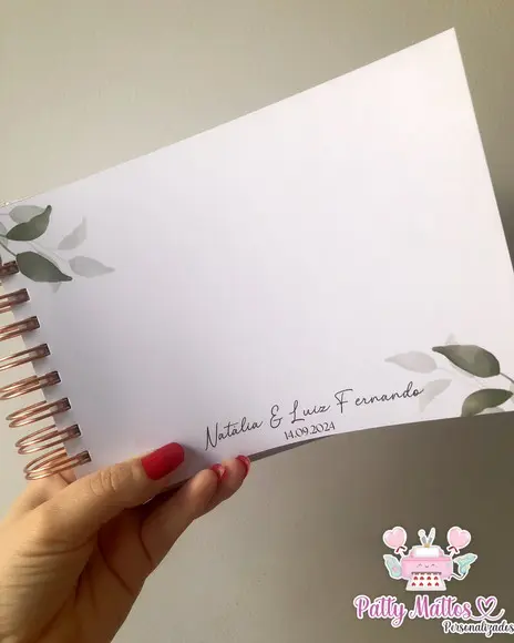 Caderno Mensagens/assinatura Casamento