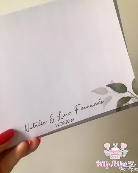 Caderno Mensagens/assinatura Casamento