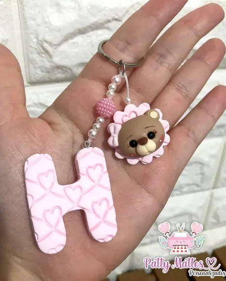 Chaveiro Personalizado Biscuit Ursinho