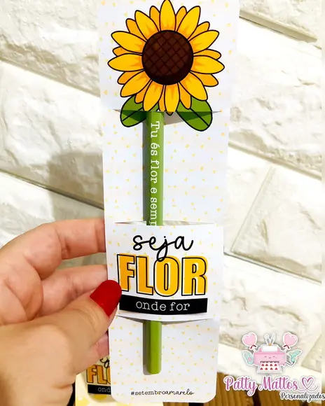 Lembrancinha Setembro Amarelo - Card com Lápis
