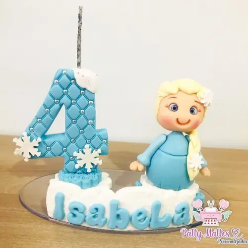 Vela Topo de Bolo Frozen