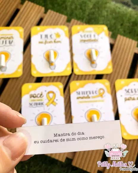 Lembrancinha Setembro Amarelo - Card Capsulas com Mensagens