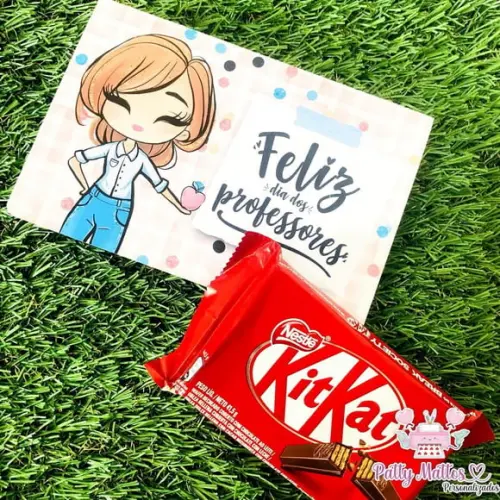 Lembrancinha Dia dos Professores - Caixa Kitkat