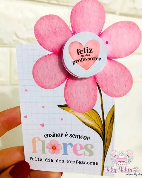 Lembrancinha Dia dos Professores - Card com Creminho