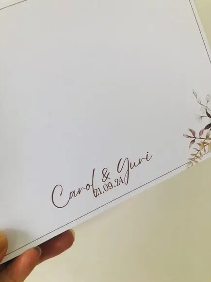 Caderno Mensagens/assinatura Casamento