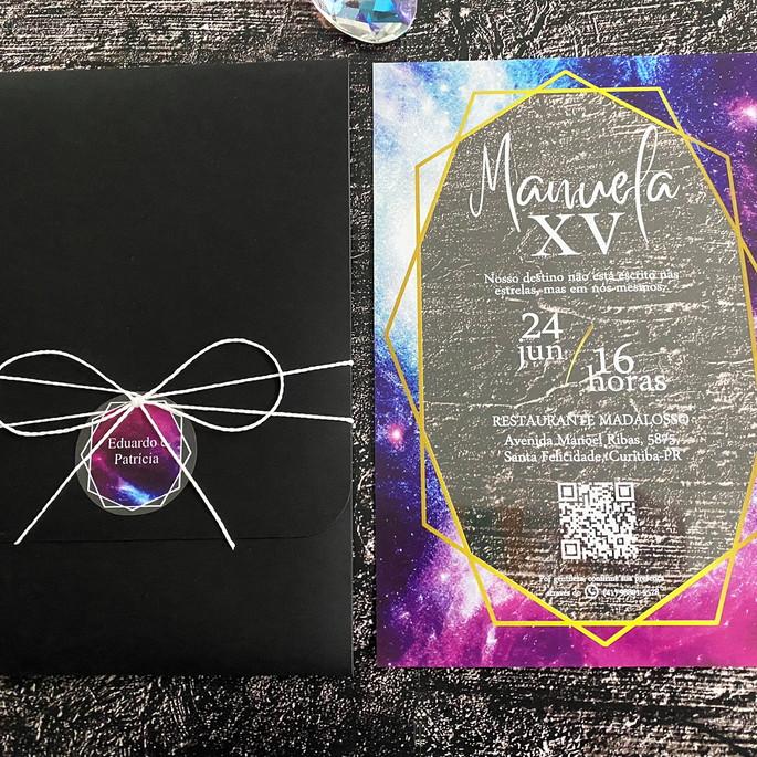 Convite Transparente Galáxia