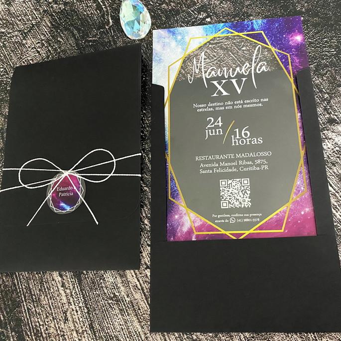 Convite Transparente Galáxia