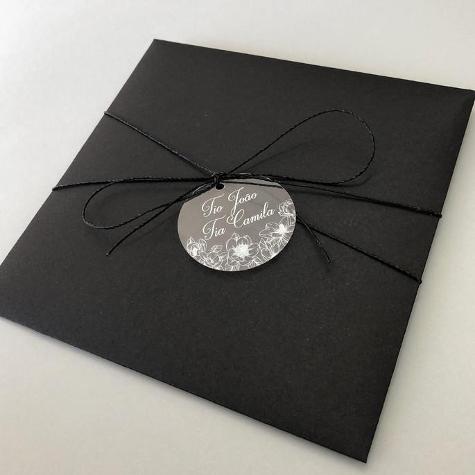 Convite Transparente Impressão Branca