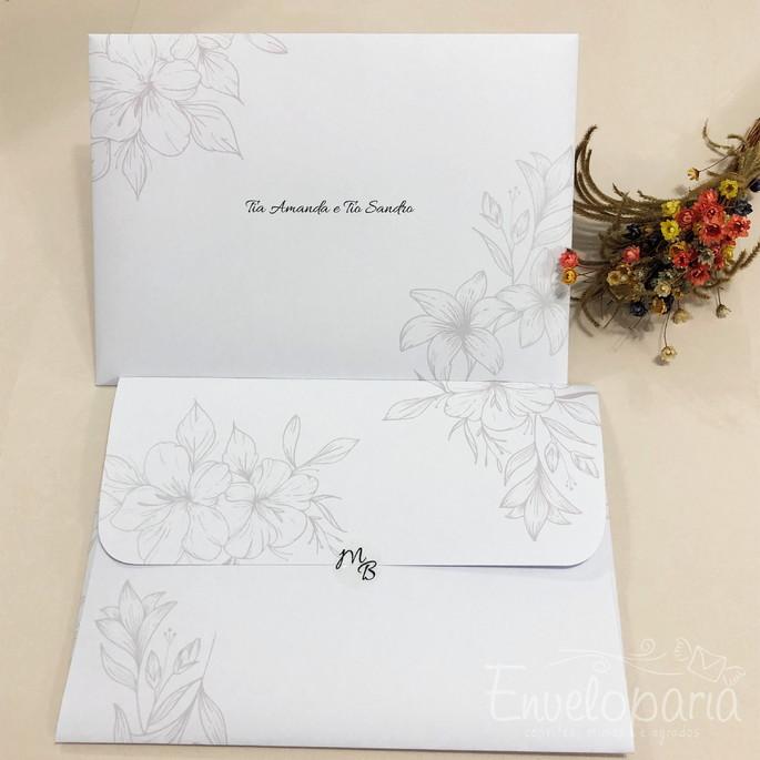 Convite Casamento Transparente com Envelope Personalizado