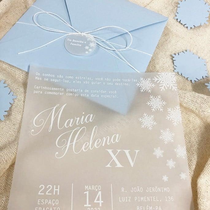 Convite Debutante Baile de Inverno