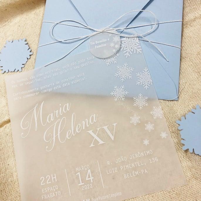 Convite Debutante Baile de Inverno