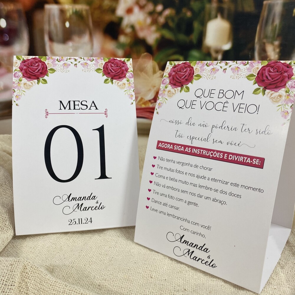 Placas de Mesa Personalizado