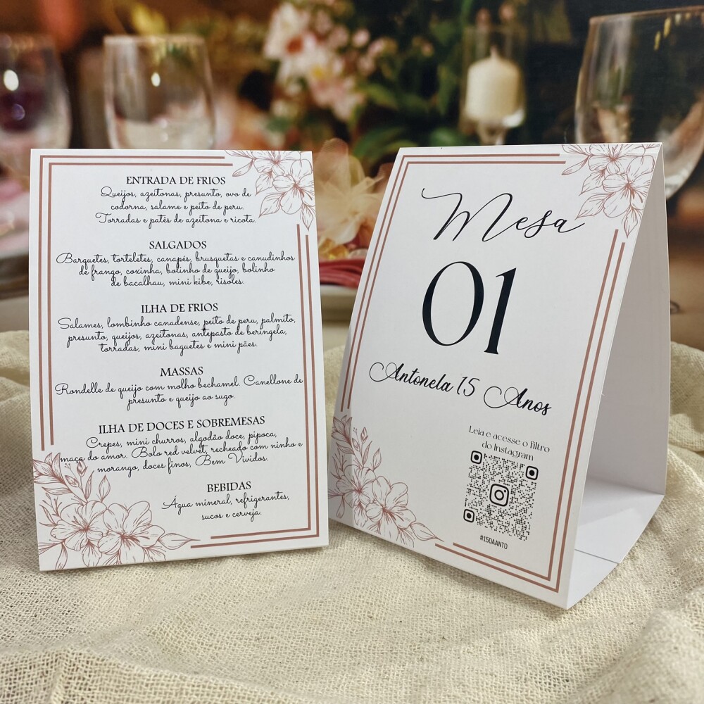 Placas de Mesa Personalizado