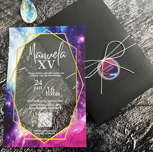 Convite Transparente Galáxia