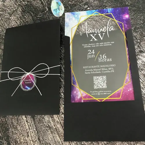 Convite Transparente Galáxia
