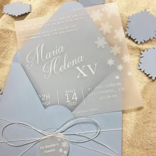 Convite Debutante Baile de Inverno