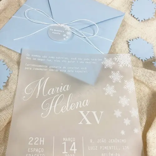 Convite Debutante Baile de Inverno