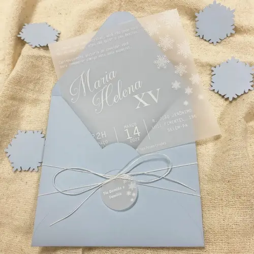 Convite Debutante Baile de Inverno