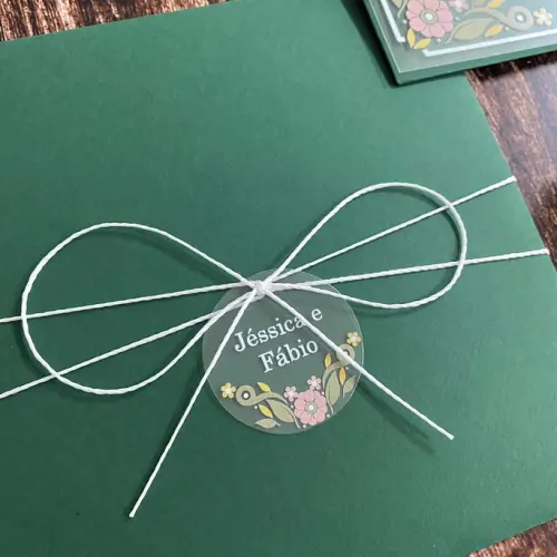 Convite de Casamento Vintage Transparente