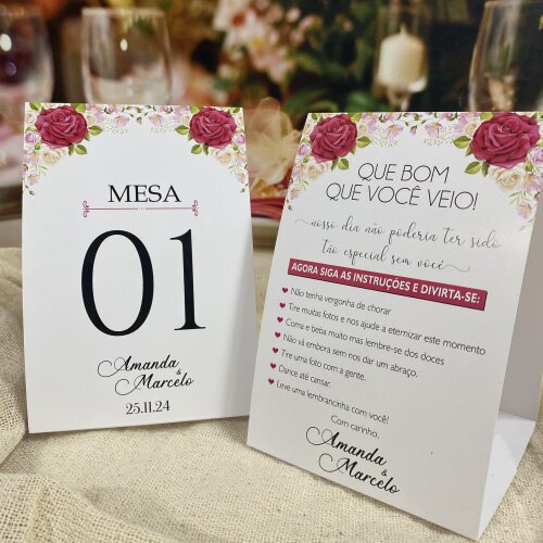 Placas de Mesa Personalizado