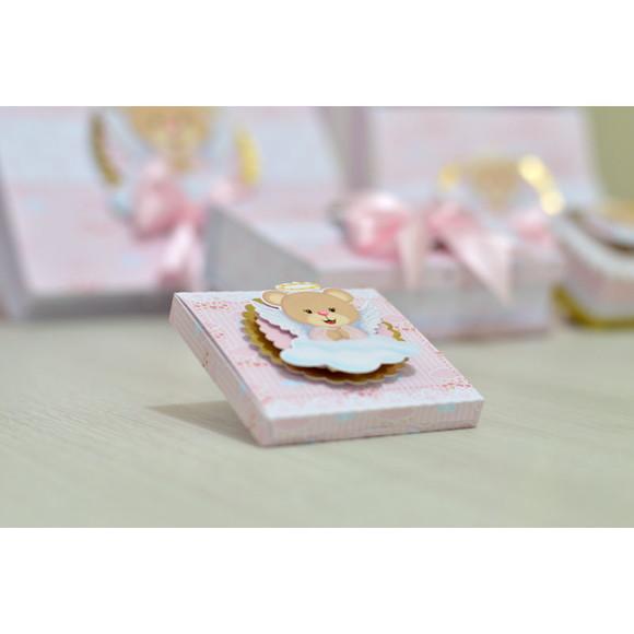 05 Lembrancinha de Batizado - Caixa com Mini Terço