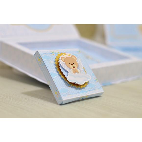 05 Lembrancinha de Batizado - Caixa com Mini Terço