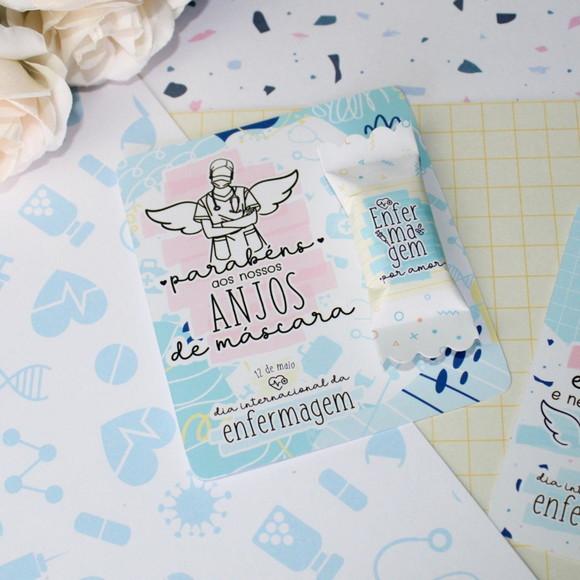 10 Card com Bala Dia Internacional da Enfermagem