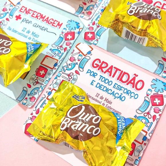 15 Card com Bombom Dia da Enfermagem