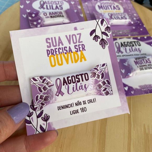 20 Card Bala Agosto Lilás