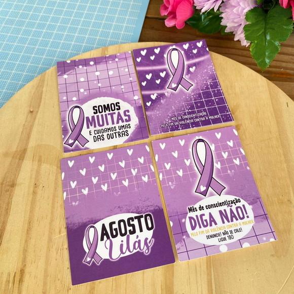 20 Card Bala Agosto Lilás