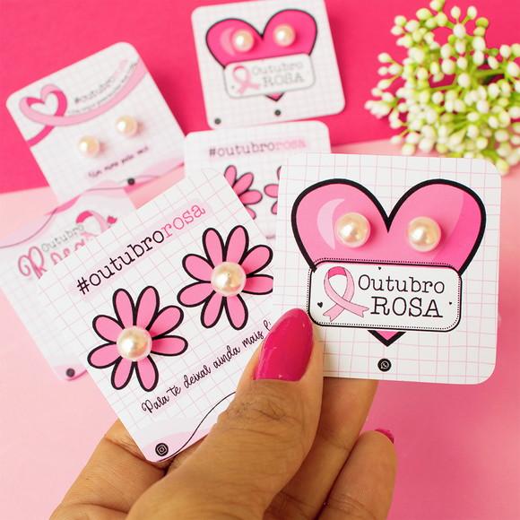 20 Cards com Brinco Outubro Rosa