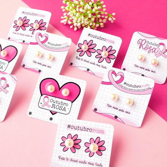 20 Cards com Brinco Outubro Rosa