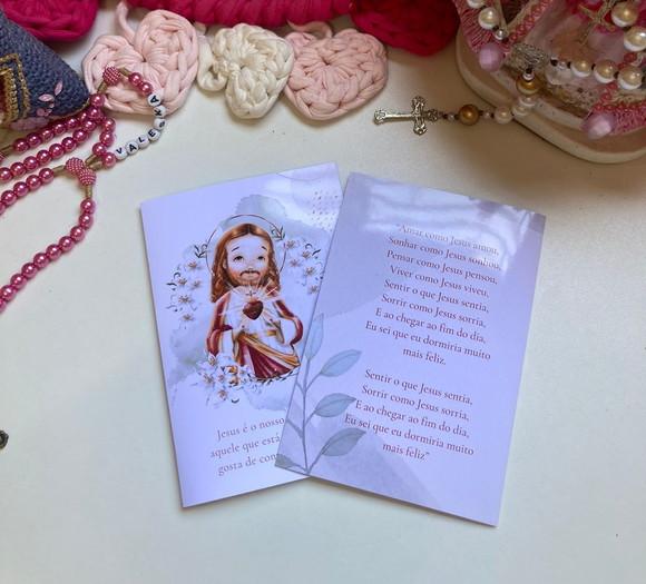 20 Cartões Presença na Missa Personalizado