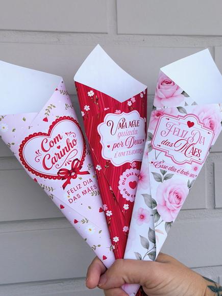 20 Cones Dia das Mães Personalizado