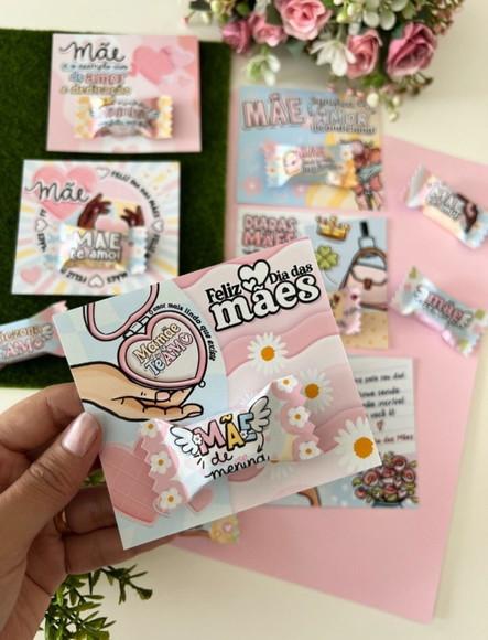 25 Card com Bala Dia das Mães