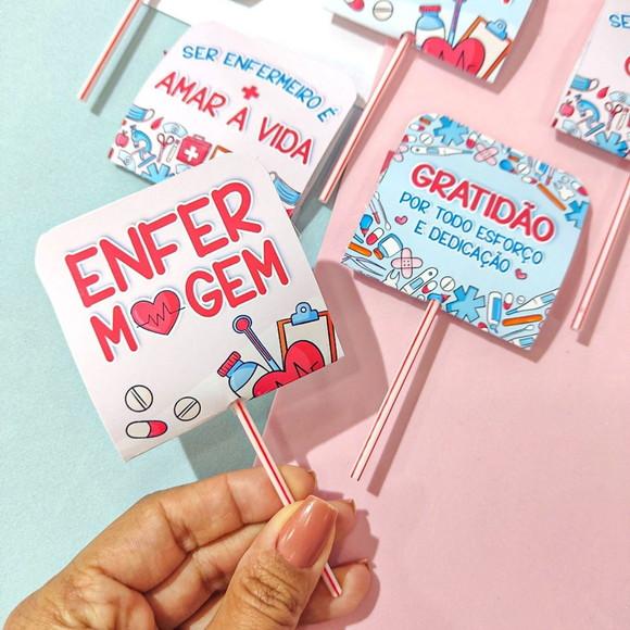 25 Pirulitos Personalizado Dia da Enfermagem