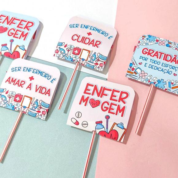 25 Pirulitos Personalizado Dia da Enfermagem