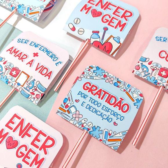 25 Pirulitos Personalizado Dia da Enfermagem