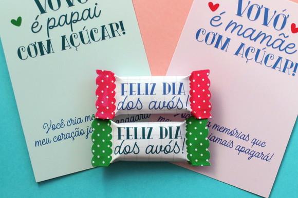 30 Card com Bala Dia dos Avós