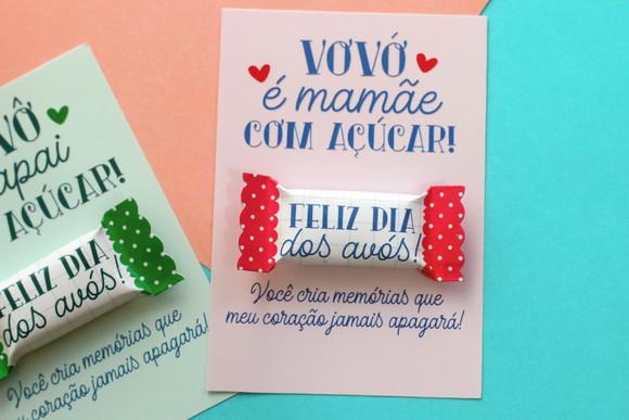 30 Card com Bala Dia dos Avós