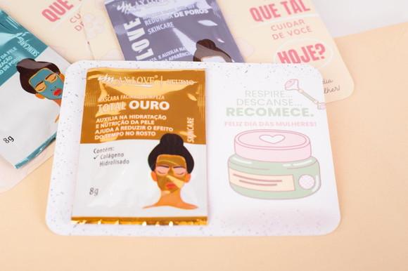30 Cards com Máscara Facial Dia das Mulheres