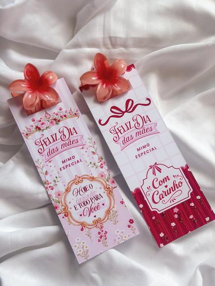 30 Lembrancinhas Dia das Mães Card com Piranha Flor