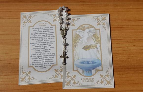 30 Santinhos Lembrancinha Batizado